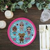 8 Count L.O.L. Surprise Party Paper Dessert Plates Disposable Tableware for Kids Birthday