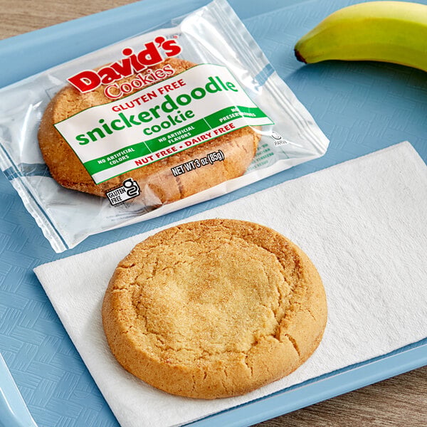 David's Cookies 3 oz. Gluten-Free Individually-Wrapped Snickerdoodle Cookie - 24/Case