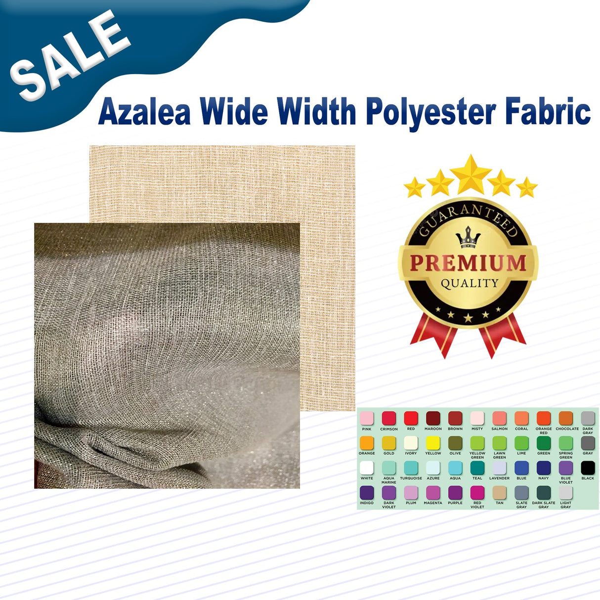 1 Yard Azalea Wide Width Polyester Fabric