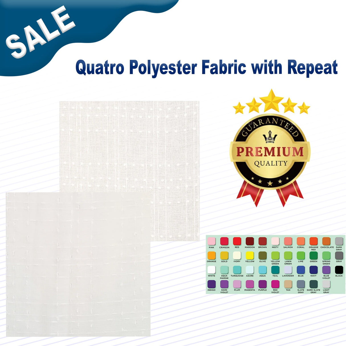 1 Yard Quatro Polyester Fabric with Repeat