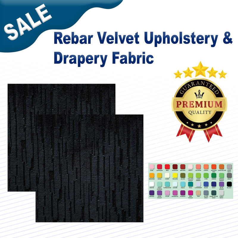 1 Yard Rebar Velvet Upholstery & Drapery Fabric Width: 54"