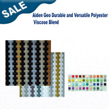 1 Yard Aiden Geo Durable and Versatile Polyester & Viscose Blend