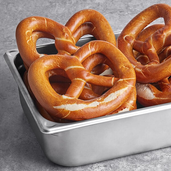 Ditsch Authentic German Frozen Soft Pretzel with Salt Packet 6 oz. - 24/Case
