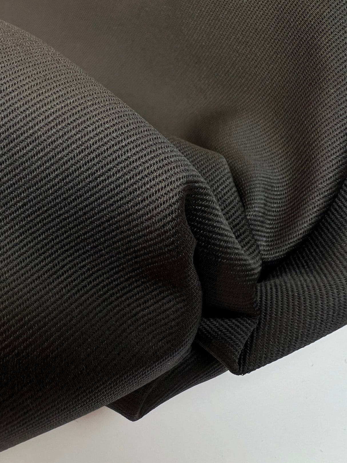 Polyester Rep Weave Suiting Fabric Black