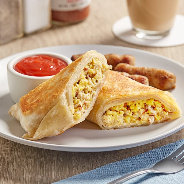 Clara's Kitchen Bacon Breakfast Burrito 8 oz. - 12/Case