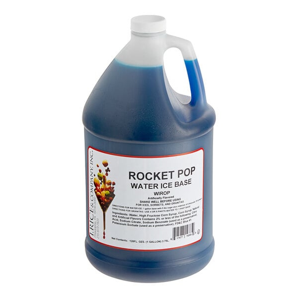 I. Rice Rocket Pop Water Ice Base 1 Gallon - 4/Case
