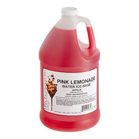 I. Rice Pink Lemonade Water Ice Base 1 Gallon - 4/Case