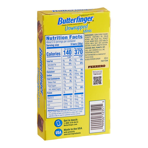 Butterfinger Minis Candy Bar Box 2.8 oz. - 9/Case