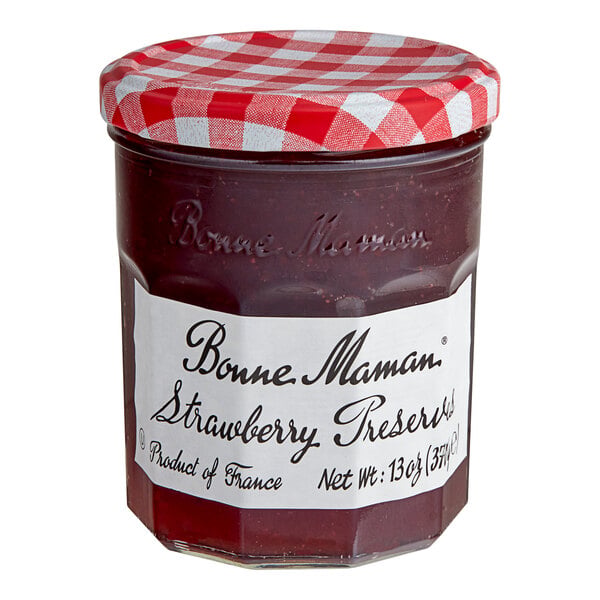 Bonne Maman Strawberry Preserves 13 oz. Jar - 6/Case