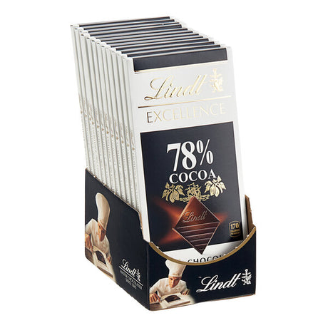 Lindt Excellence 78% Cocoa Dark Chocolate Bar 3.5 oz. - 12/Pack