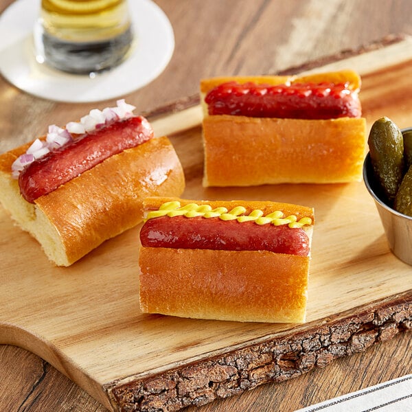 Vienna Beef 3" 16/1 Skinless Mini Beef Frank - 160/Case
