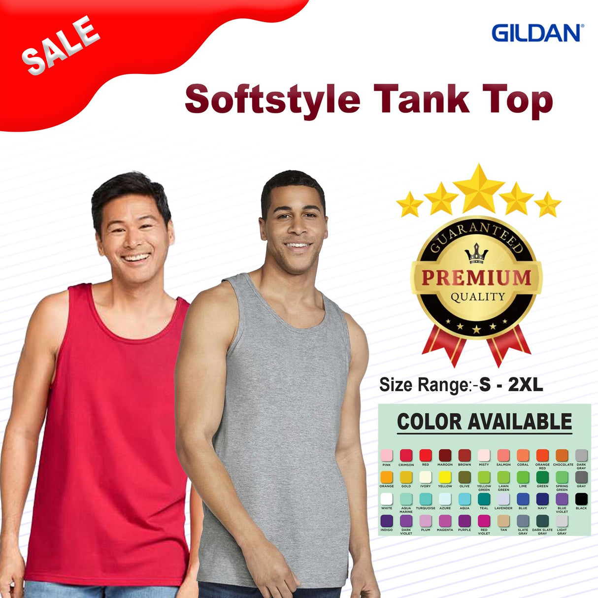 Gildan® Softstyle Sleeveless Tank Top - 64200