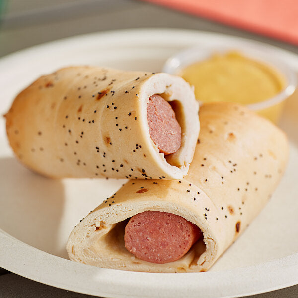Clara's Kitchen Beef Bagel Dog 8 oz. - 12/Case