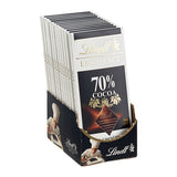 Lindt Excellence 70% Cocoa Dark Chocolate Bar 3.5 oz. - 12/Pack