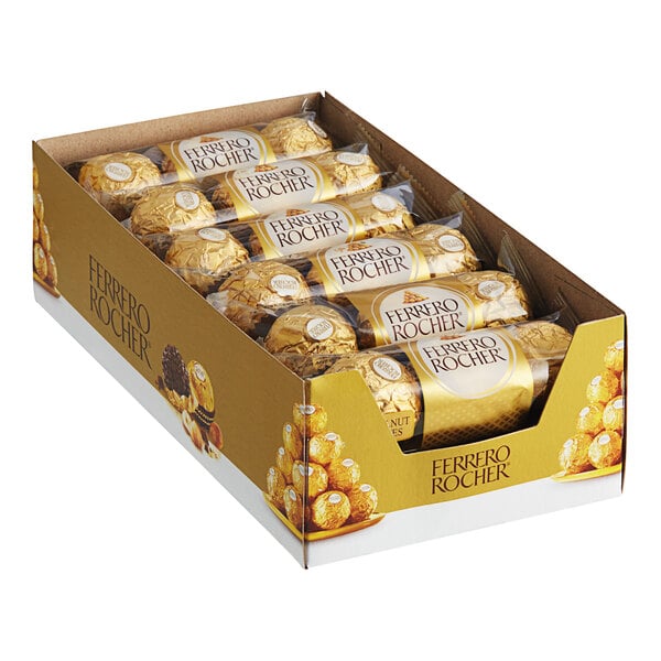 Ferrero Rocher Chocolate Hazelnut Pralines 3-Count - 144/Case