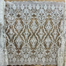 1 Yard Glamorous Beaded & Corded Lace Fabric Embroidered with Pearls and Sequins on Polyester Mesh Couture Bridal & Evening Wear 54" Wide