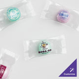 Customizable Assorted Pastel Buttermints with Clear Wrapper - 1,000/Case