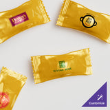 Customizable Soft Peppermints with Gold Wrapper - 1,000/Case
