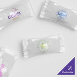 Customizable Hard Peppermint Balls with White Wrapper - 1,000/Case
