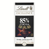 Lindt Excellence 85% Cocoa Dark Chocolate Bar 3.5 oz. - 12/Pack