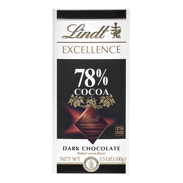 Lindt Excellence 78% Cocoa Dark Chocolate Bar 3.5 oz. - 12/Pack