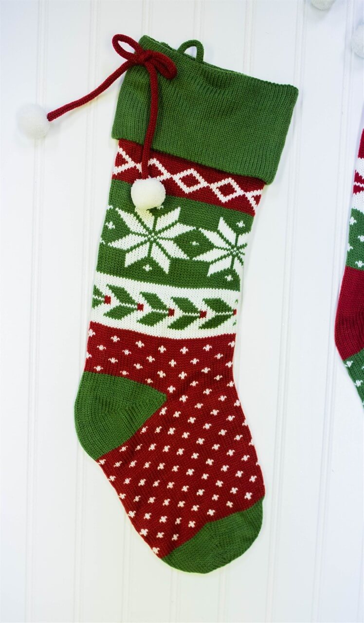 21” Cable Knit Sweater Stocking