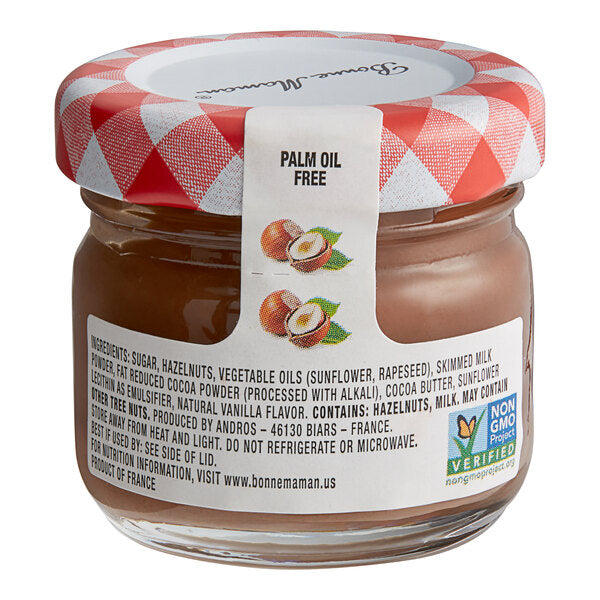 Bonne Maman Hazelnut Chocolate Spread 0.88 oz. Mini Jar - 48/Case