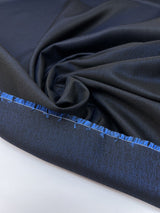 Wool Jacquard Changeant Fabric Blue Black