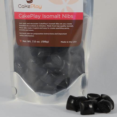 CakePlay Black Isomalt Nibs, 7 Oz