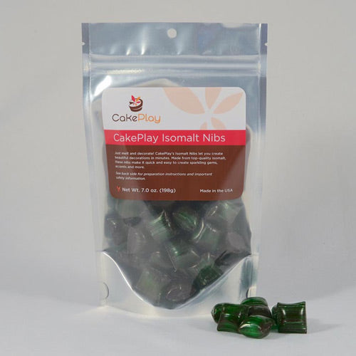 CakePlay Green Isomalt Nibs, 7 Oz