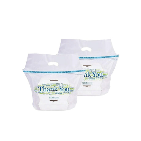 Hilex Poly Thank You Load and Seal Polyethylene Natural 1.5 Mil Tamper Evident Delivery Bag, 21 x 17 x 9 inch -- 500 per case