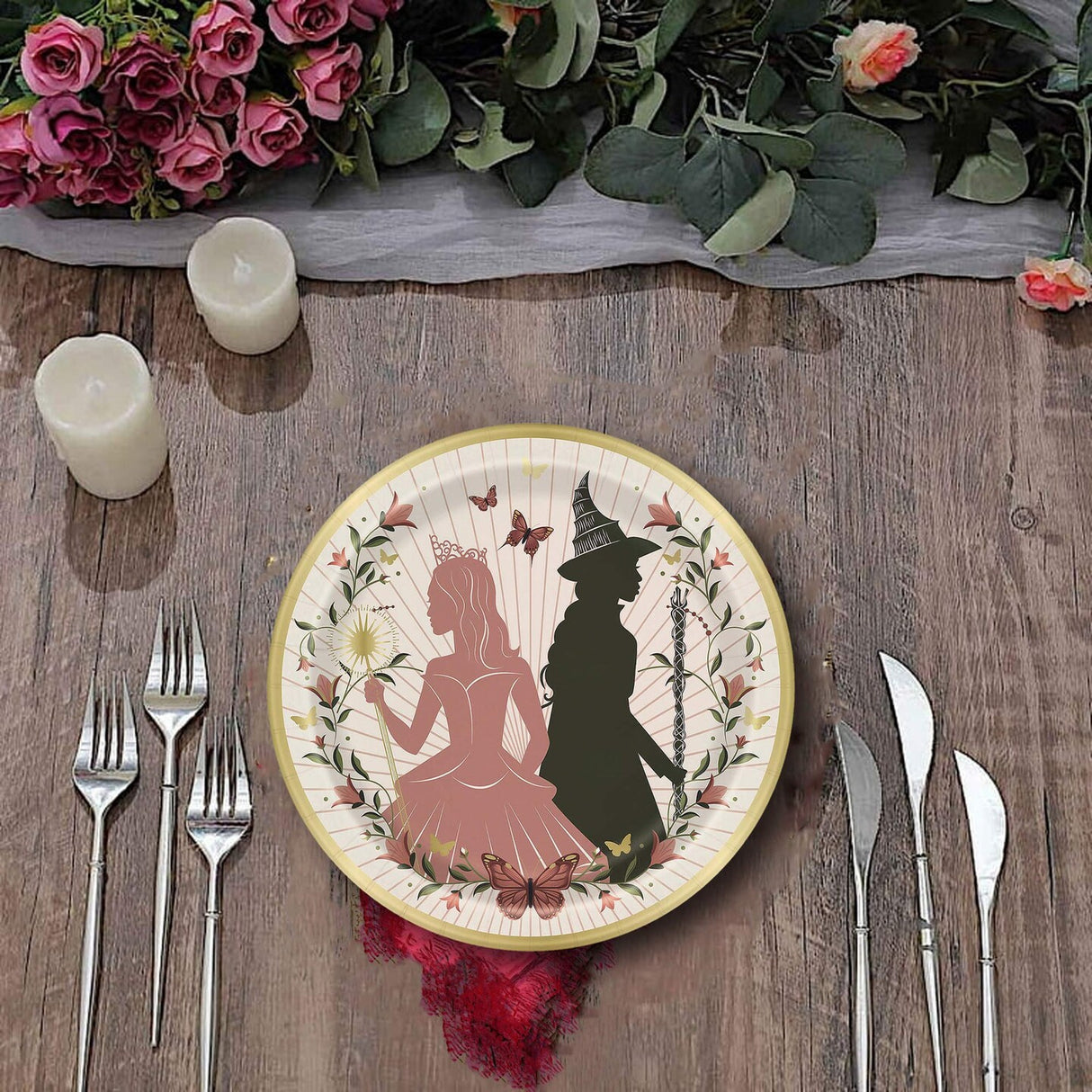 8 Count Wicked Party Disposable Paper Dinner Plates for Birthday Themed Celebration 7"
