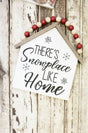 7.5”H Snowman Wall Hanging with Beaded Hanger