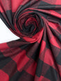 Cotton Flannel Checked Red Black