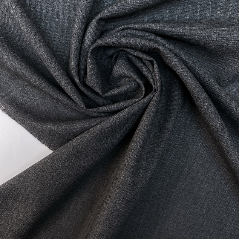 Italian Melange Gray Wool Fabric