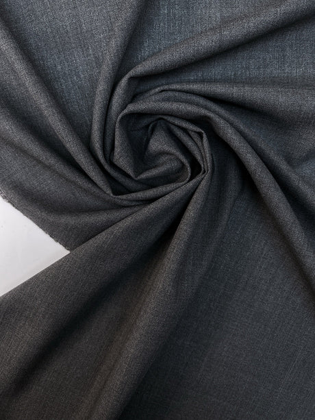 Italian Melange Gray Wool Fabric