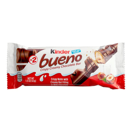 Kinder Bueno 2-Piece Hazelnut Milk Chocolate Bar - 240/Case
