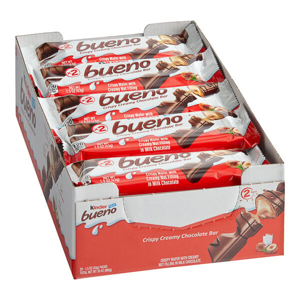 Kinder Bueno 2-Piece Hazelnut Milk Chocolate Bar - 240/Case