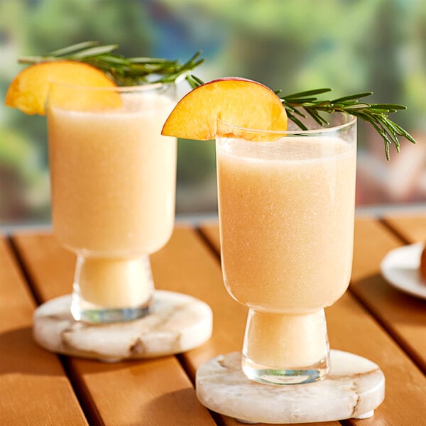 Andros Chef Sweetened White Peach Puree 2.2 lb. - 6/Case
