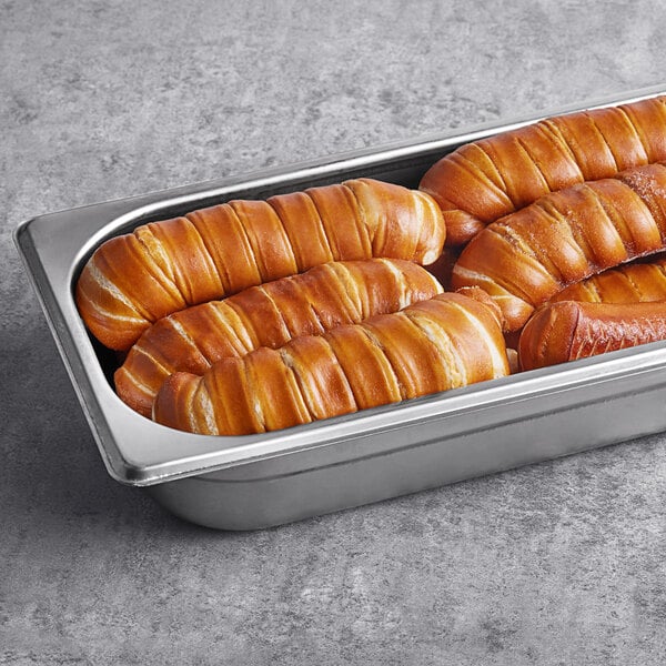 Ditsch Authentic German Frozen Soft Pretzel Sticks with Salt Packet 2.3 oz. - 72/Case