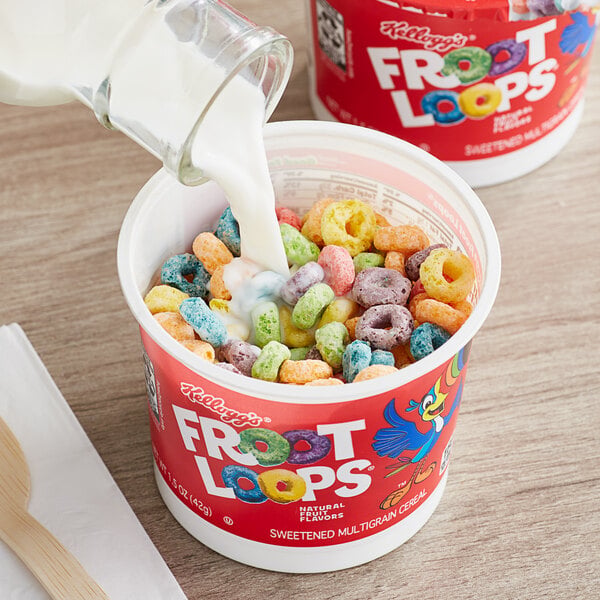 Kellogg's Froot Loops Cereal Single-Serve Cup 1.5 oz. - 6/Pack