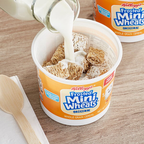 Kellogg's Frosted Mini-Wheats Bite Size Cereal Single-Serve Cup 2.1 oz - 60/Case
