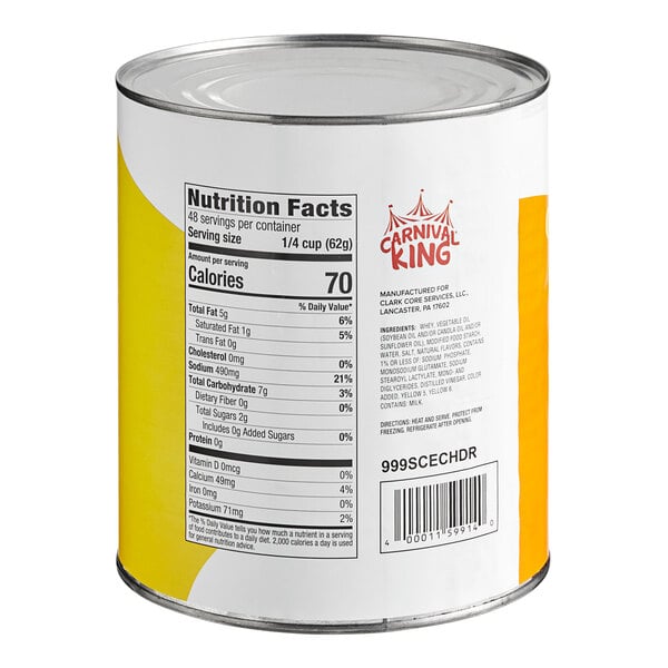 Carnival King #10 Can Cheddar Cheese Sauce - 6/Case