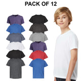 12 Pack : Tultex®? Youth Poly-Rich Crewneck Short Sleeve T-Shirt