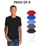 6 Pack: Gildan® Youth Heavy Cotton Short Sleeve Crew-Neck T-Shirt