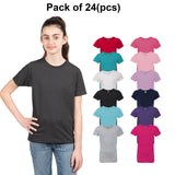 24 PACK: Next Level® Girls Cotton Princess Crewneck Short Sleeve T-Shirt