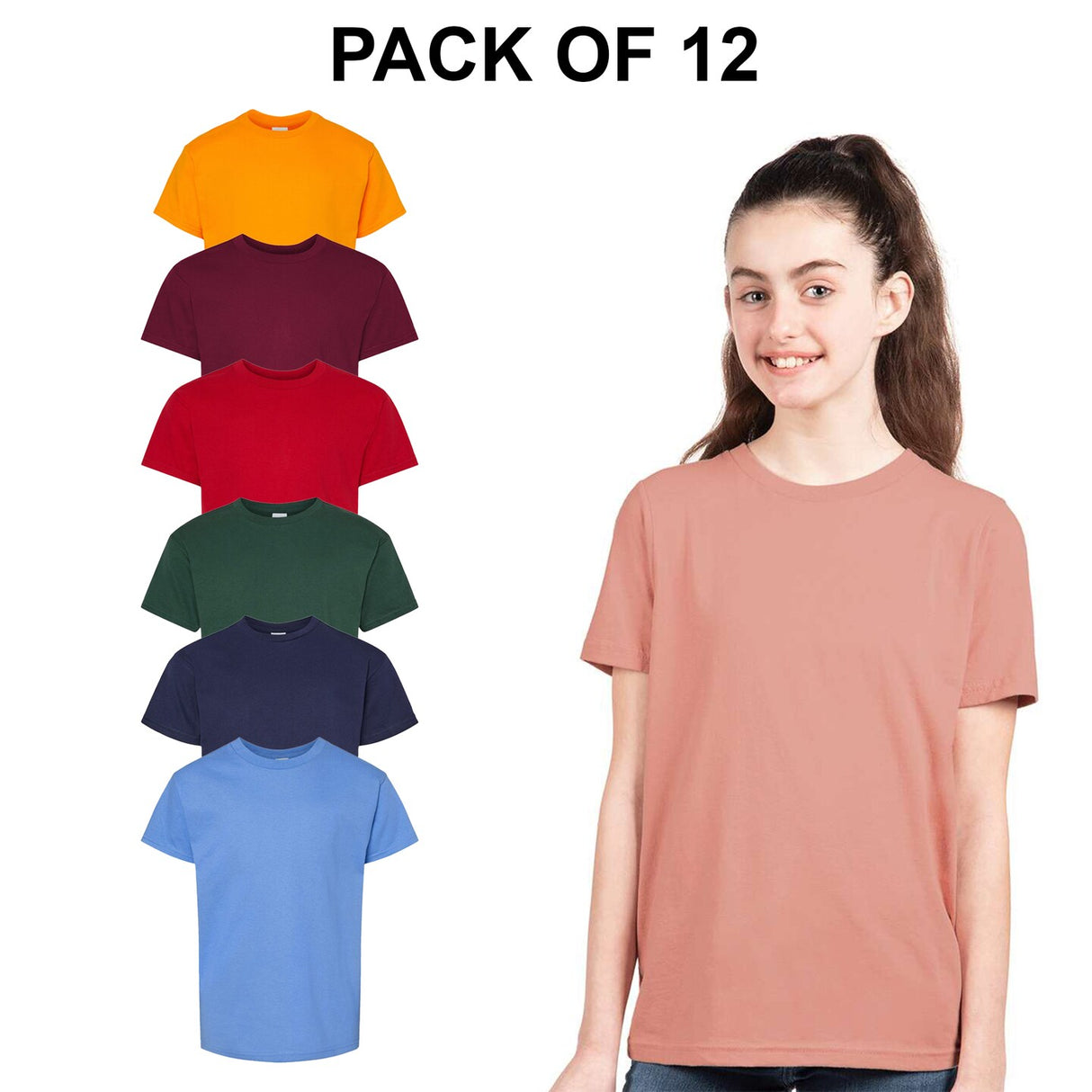 12 Pack: Next Level® - Youth Cotton T-Shirt