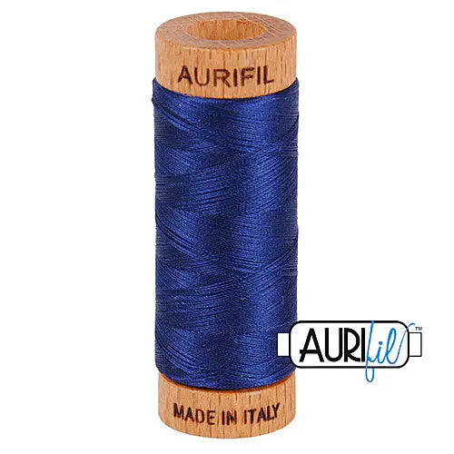 Cotton Thread 80wt Dark Navy Aurifil Spool