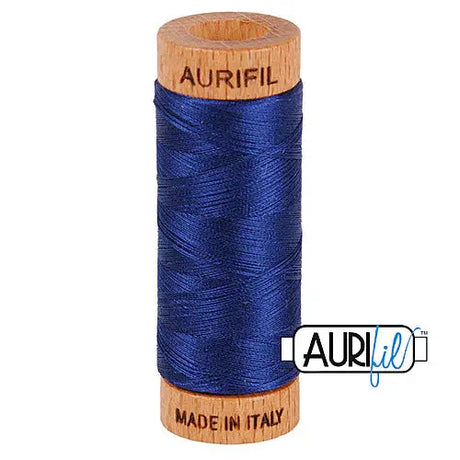 Cotton Thread 80wt Dark Navy Aurifil Spool