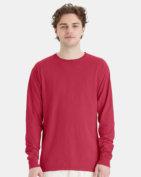 Hanes® Unisex Garment-Dyed Long Sleeve T-Shirt